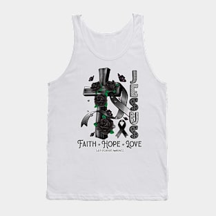 Sleep Disorders Awareness - Jesus Cross ribbon Faith Tank Top